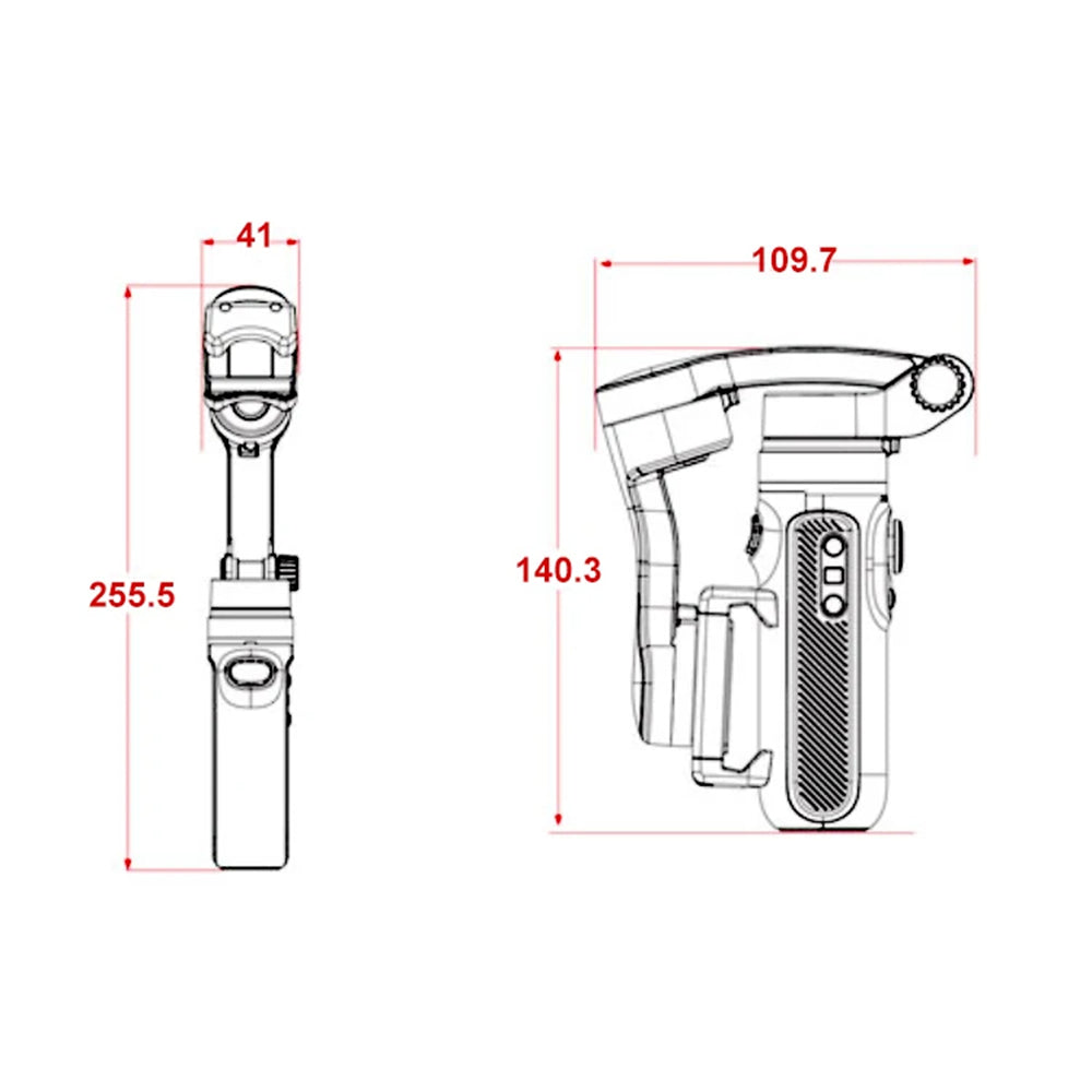 Gimbal stabilizator Techsuit SK062, siv