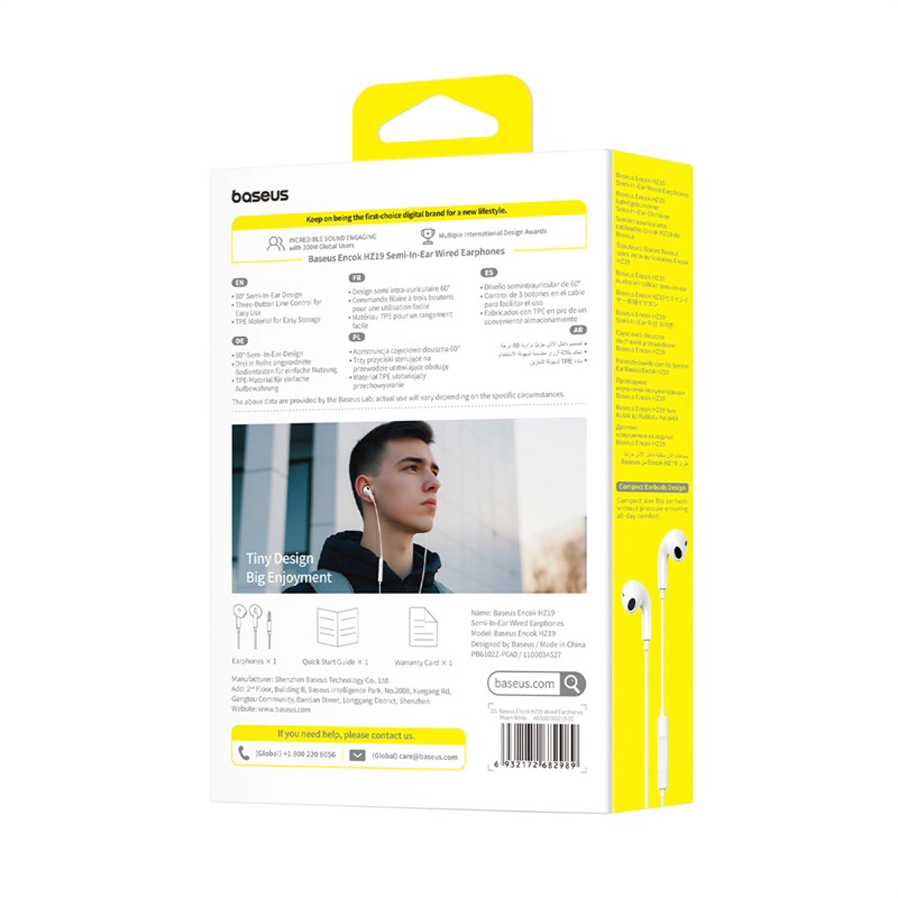 Handsfree 3.5mm Baseus Encok HZ19, Bel A00182301213-00