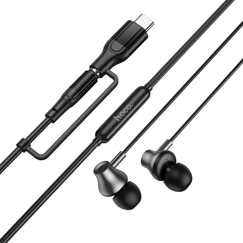 Handsfree 3,5 mm / USB-C HOCO M119A, Črna