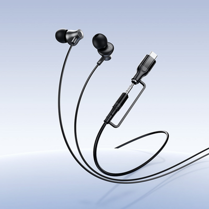 Handsfree 3,5 mm / USB-C HOCO M119A, Črna