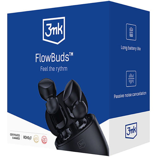 Brezžične slušalke Bluetooth 3MK FlowBuds, TWS, črne