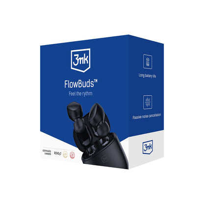 Brezžične slušalke Bluetooth 3MK FlowBuds, TWS, črne