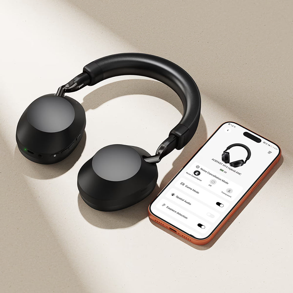 Brezžične slušalke Bluetooth Acefast H14, A2DP, ANC, črne