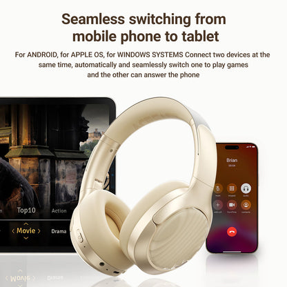 Brezžične slušalke Bluetooth Acefast H5, A2DP, ANC, Bela