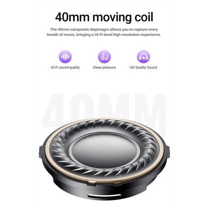 Brezžične slušalke Bluetooth Acefast H8, A2DP, ANC, Mov