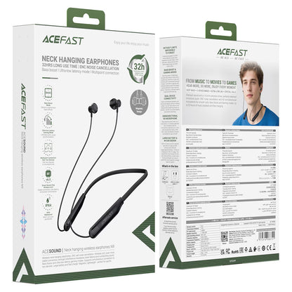 Brezžične slušalke Bluetooth Acefast N9, A2DP, črne
