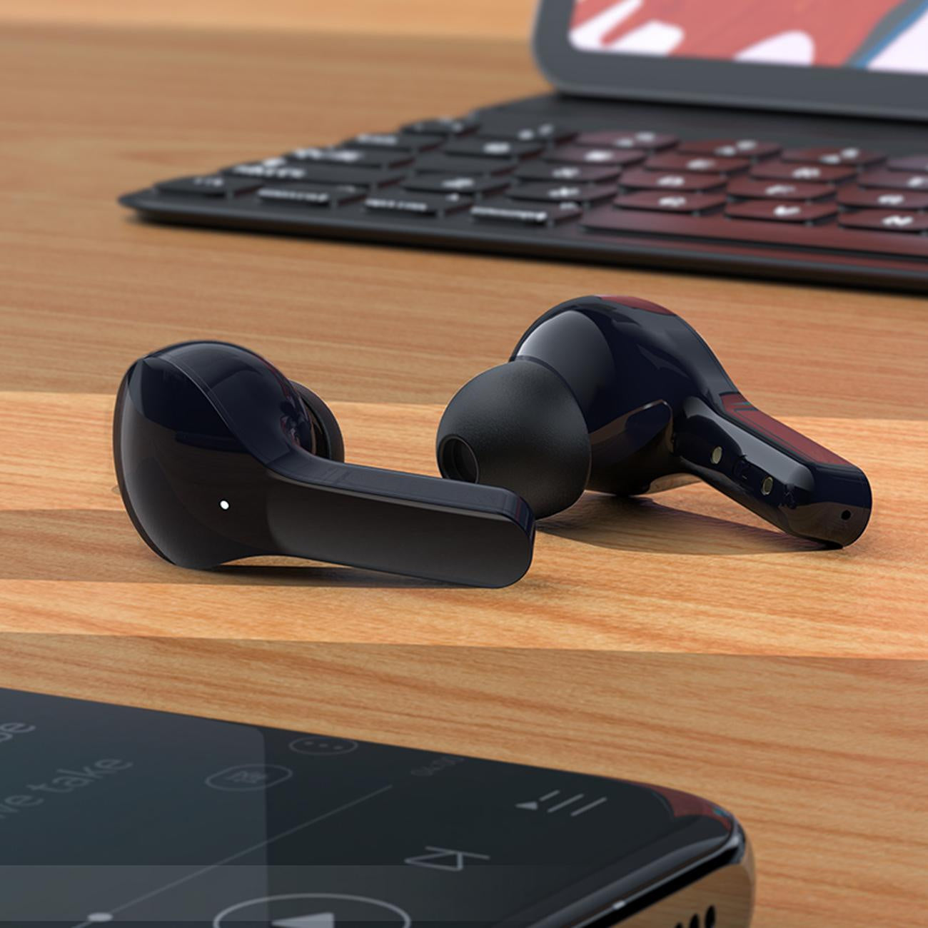 Brezžične slušalke Bluetooth Acefast T6, TWS, Temno modre