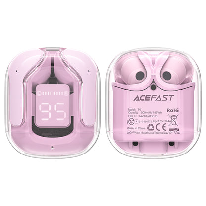 Brezžične slušalke Bluetooth Acefast T6, TWS, Roza