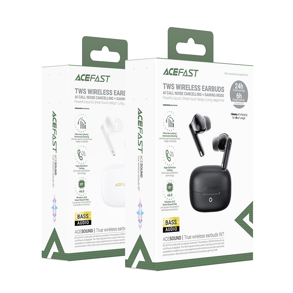 Brezžične slušalke Bluetooth Acefast W7, TWS, črne