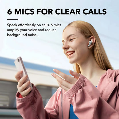 Slušalke za prostoročno telefoniranje Bluetooth Anker SoundCore Liberty 4 NC, TWS, ANC, MultiPoint, bela A3947G21 