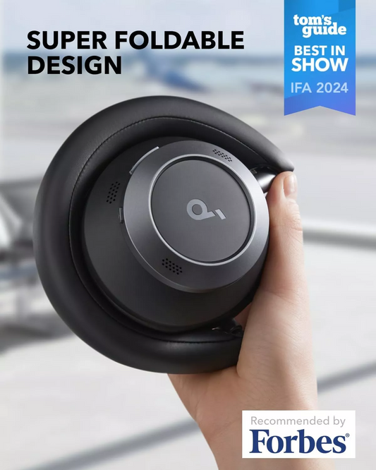 Bluetooth prostoročni Anker SoundCore Space One Pro, A2DP, ANC, Črn, Ponovno zapakiran A3062G11