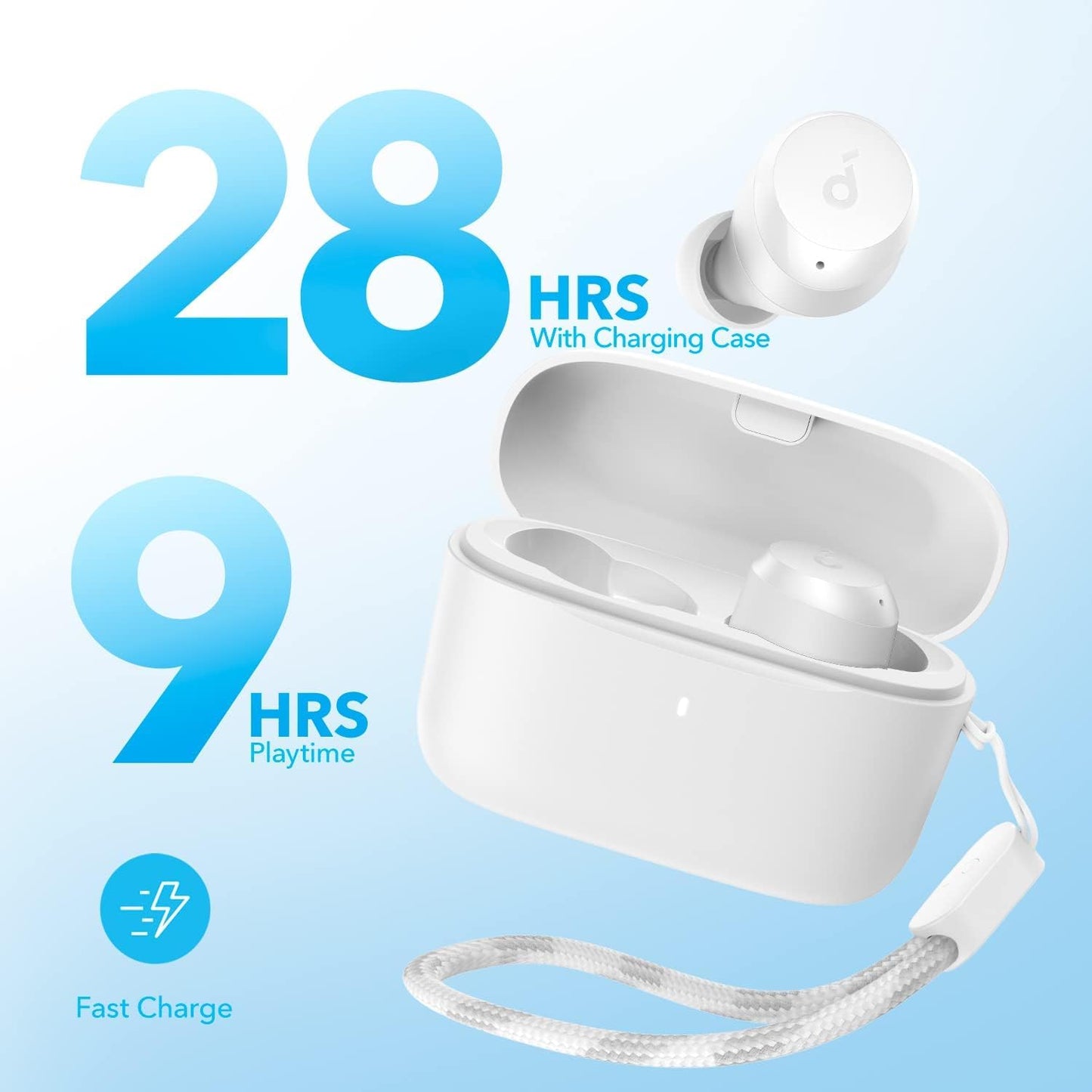 Brezžične slušalke Bluetooth Anker SoundCore A25i, TWS, Bela A3948G21