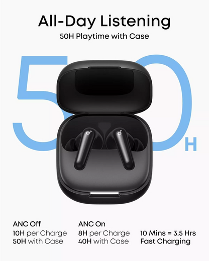 Bluetooth prostoročne slušalke Anker SoundCore R60i, TWS, ANC, črne D1202G11