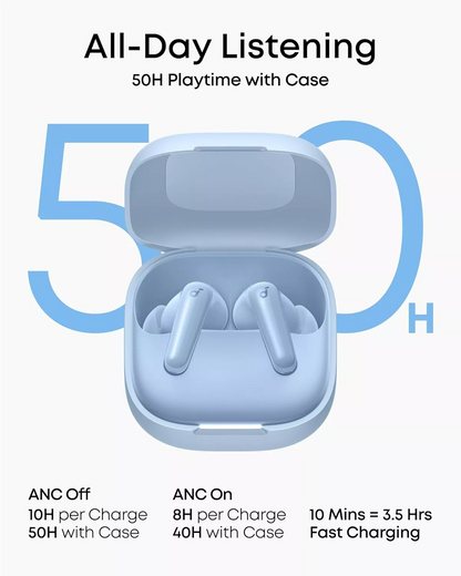 Bluetooth prostoročni telefon Anker SoundCore R60i, TWS, ANC, modra D1202G31