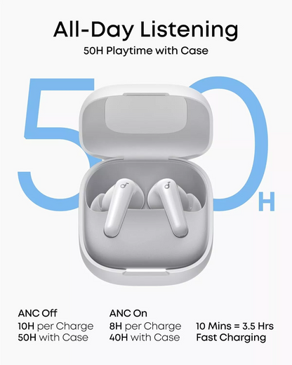Bluetooth prostoročne slušalke Anker Soundcore R60i, TWS, ANC, bela D1202G21