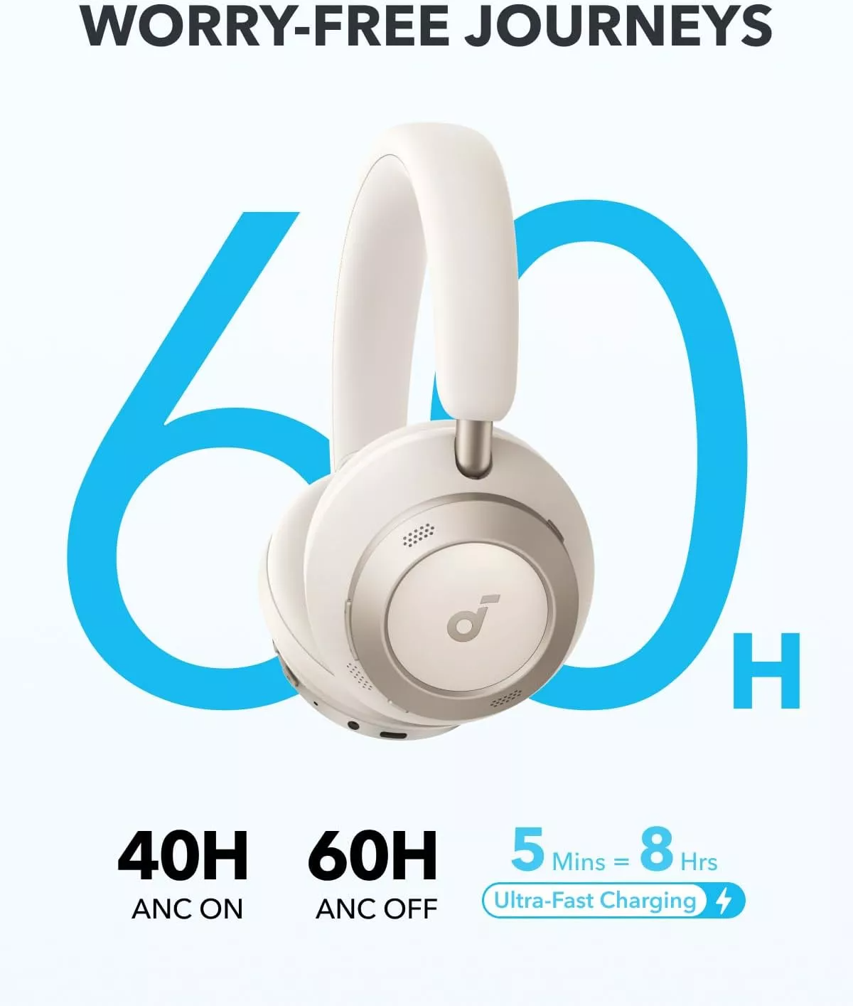 Handsfree Bluetooth Anker Soundcore Space One Pro, A2DP, ANC, Bel A3062G21