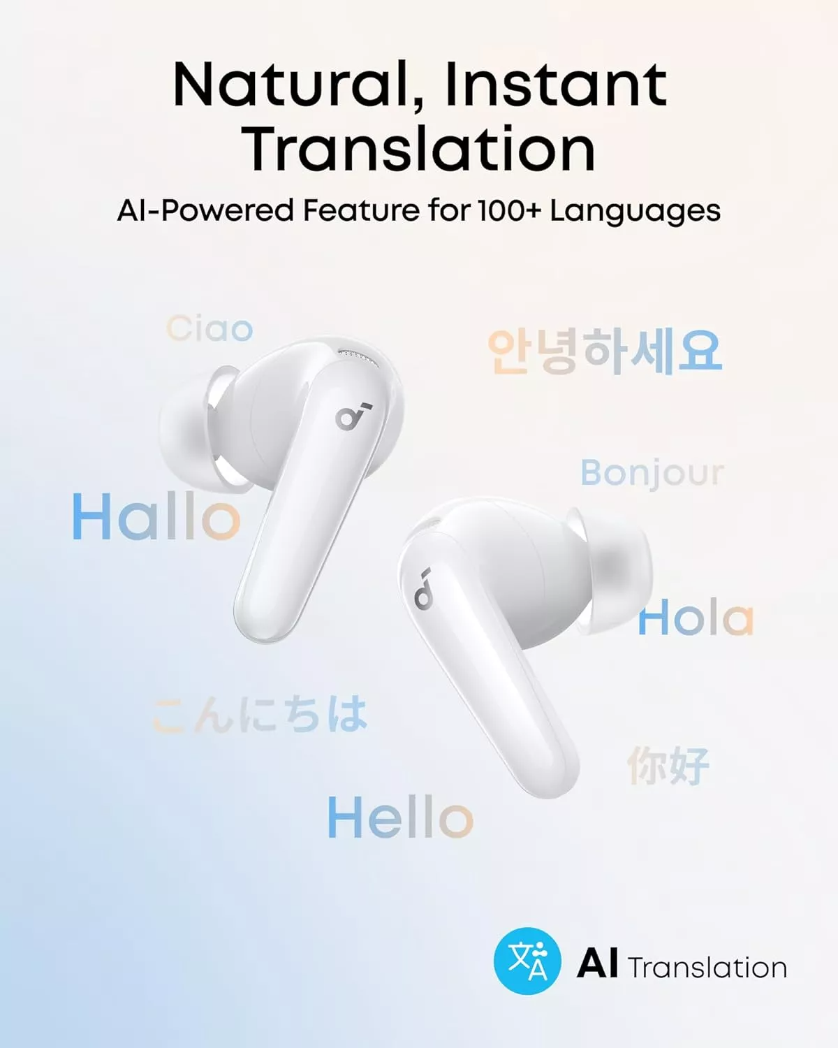 Bluetooth prostoročne slušalke Anker Soundcore R60i, TWS, ANC, bela D1202G21