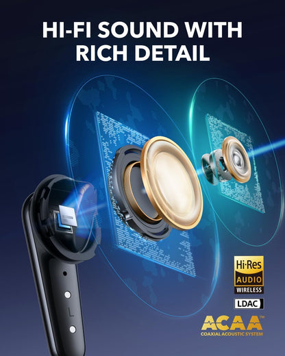 Bluetooth prostoročne slušalke Anker SoundCore Liberty 4 Pro, TWS, ANC, črne A3954G11