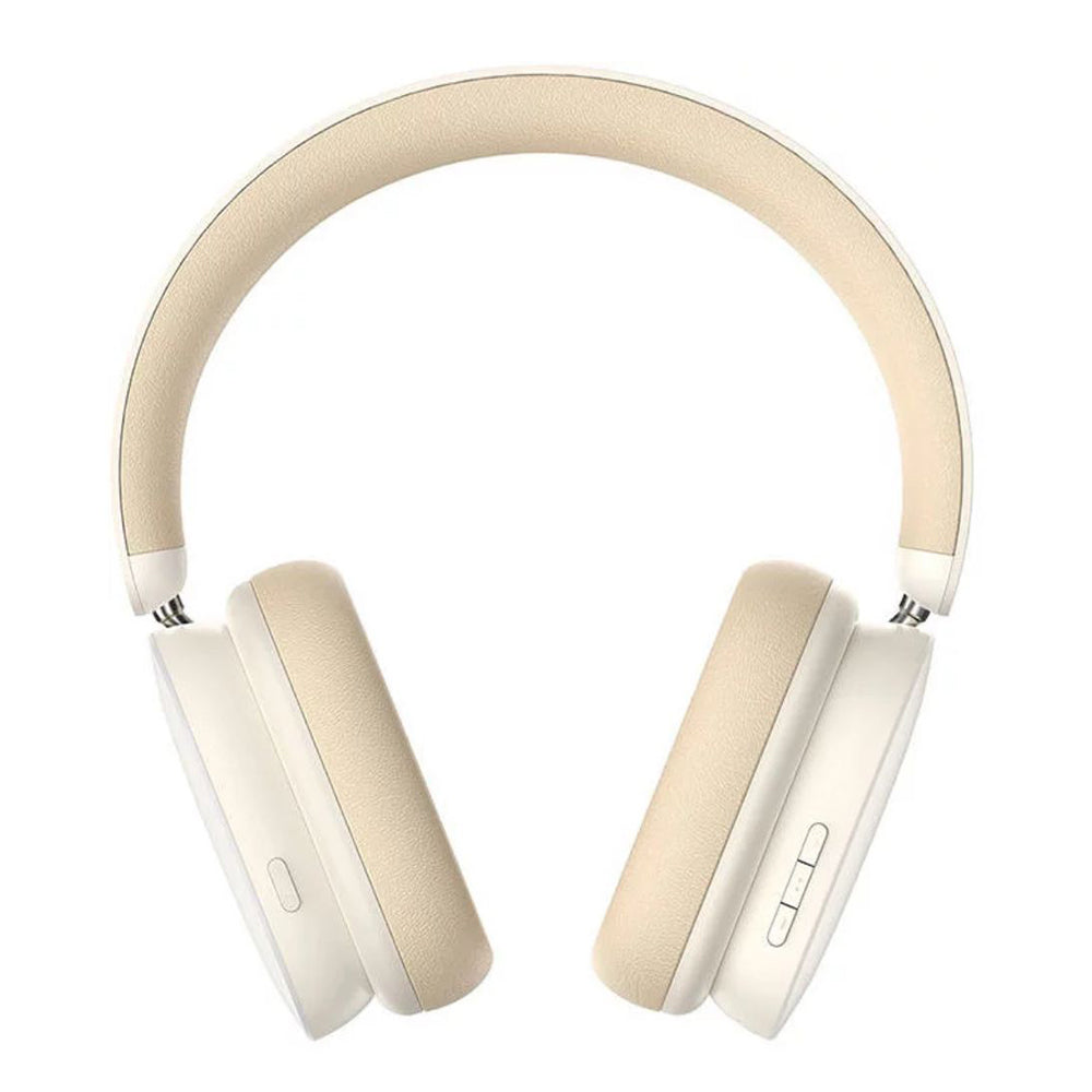 Brezžične slušalke Bluetooth Baseus Bowie H1, A2DP, ANC, krem NGTW230202