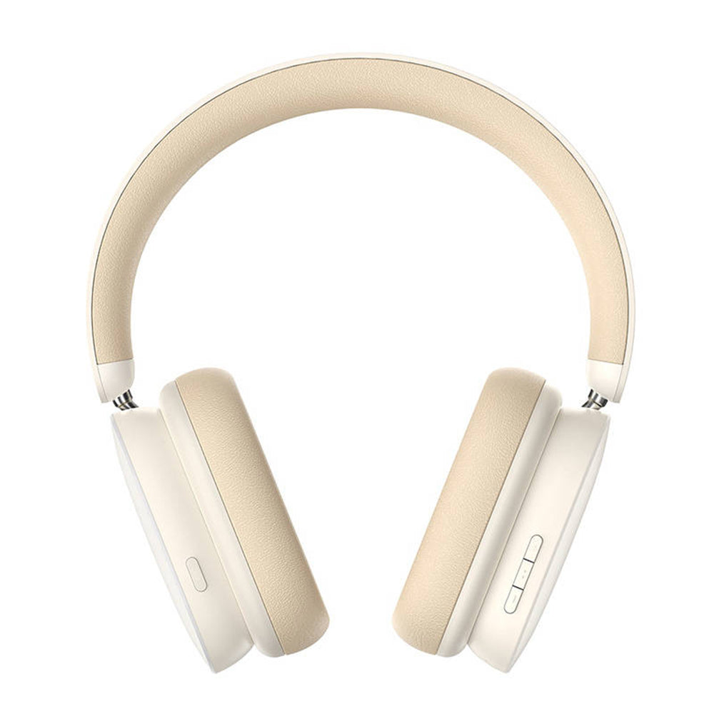 Brezžične slušalke Bluetooth Baseus Bowie H1, A2DP, ANC, krem NGTW230202