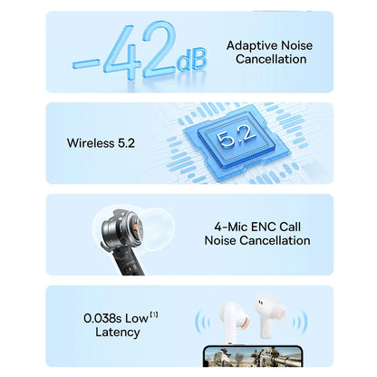 Handsfree Bluetooth Baseus Bowie M2, TWS, Bel A00024000221-Z1