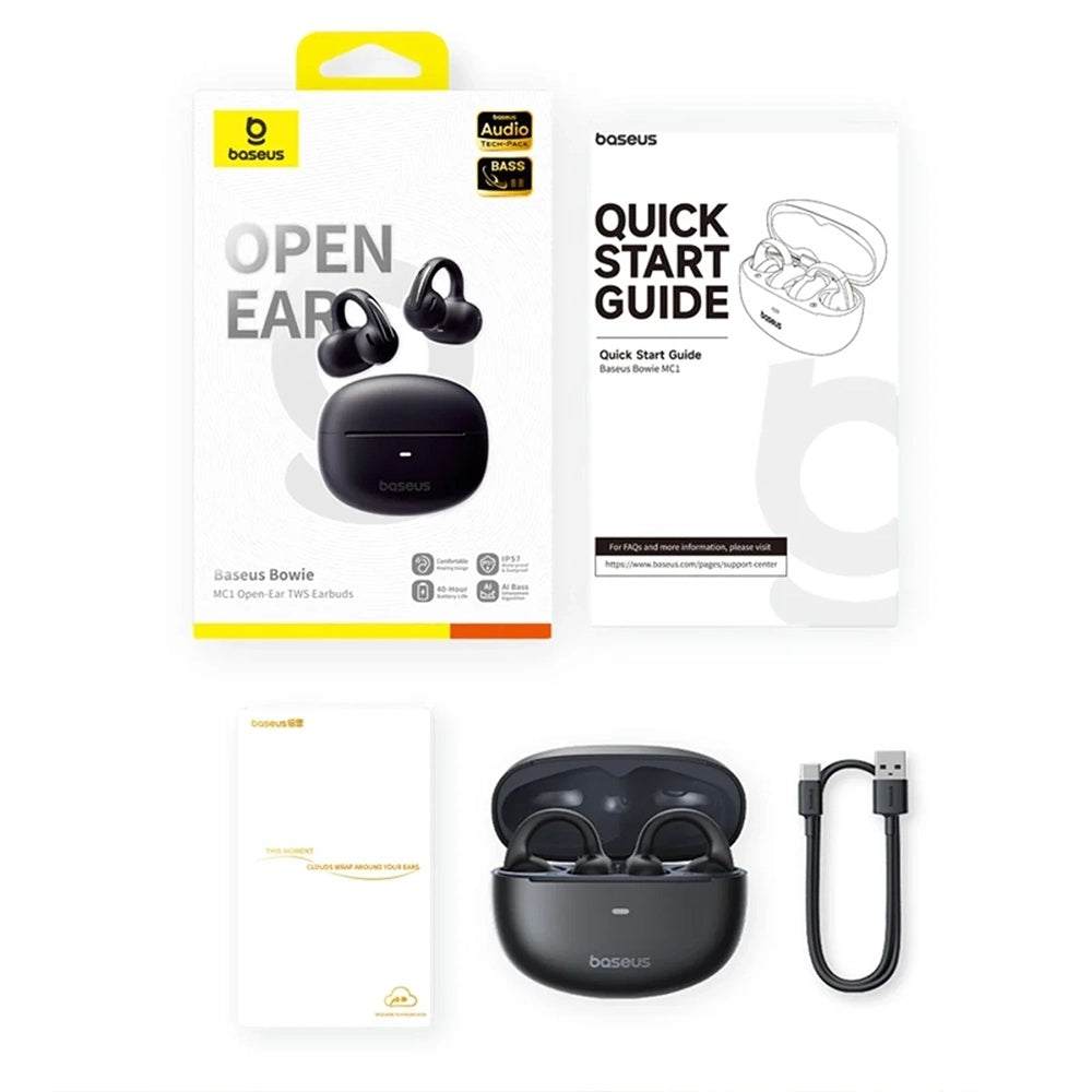 Handsfree Bluetooth Baseus Bowie MC1, TWS, Črn A00083501126-00