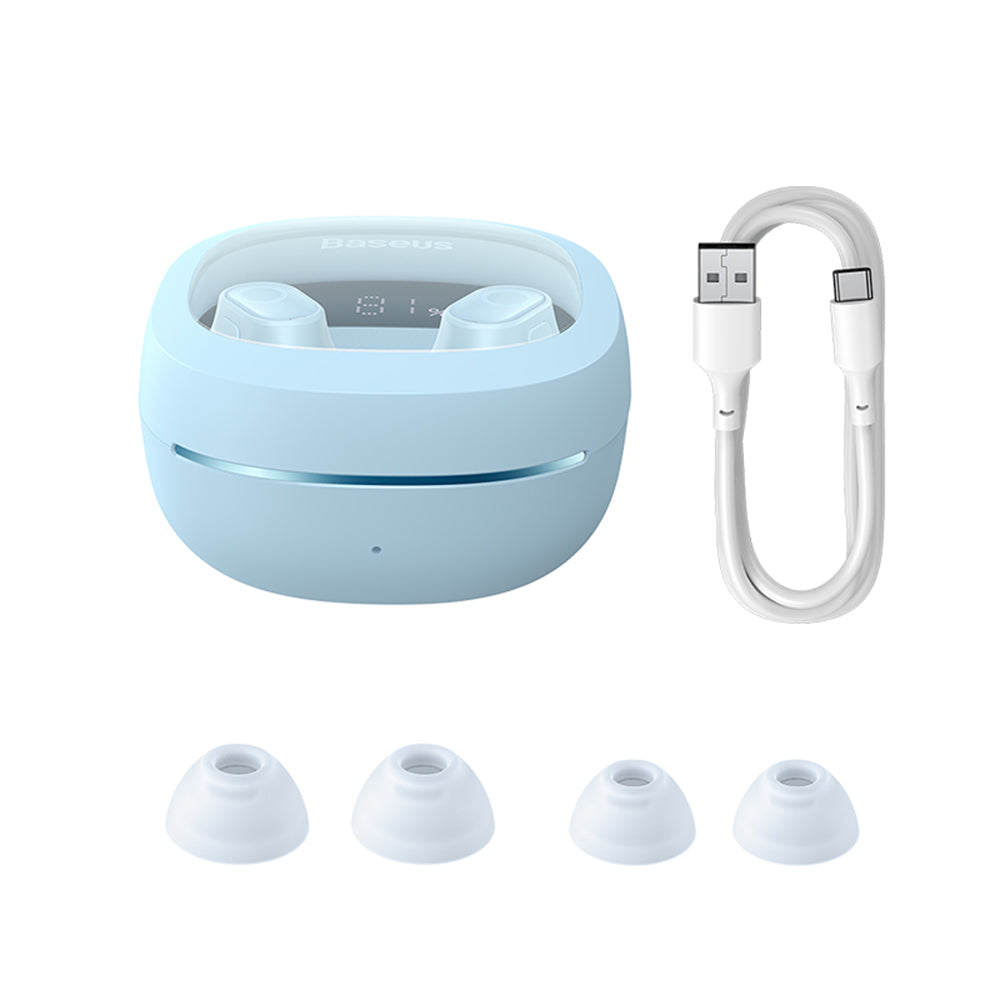 Handsfree Bluetooth Baseus WM02+, TWS, Modra NGTW370303