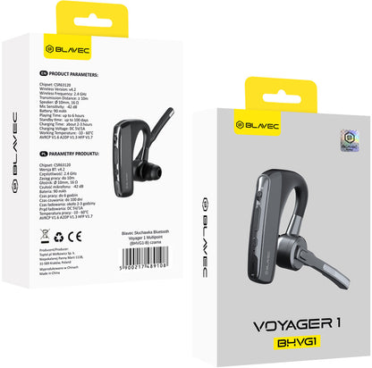 Prostoročno Bluetooth Blavec Voyager 1, MultiPoint, A2DP, črna