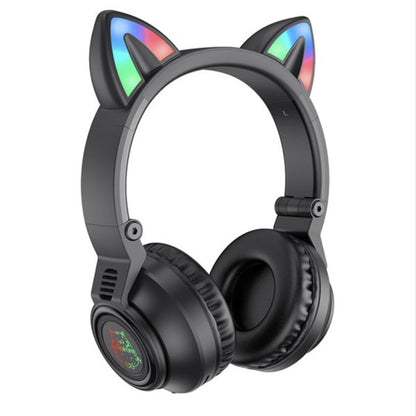 Brezžične slušalke Bluetooth Borofone BO18 Cat Ear, A2DP, Črna