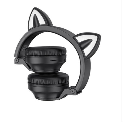 Brezžične slušalke Bluetooth Borofone BO18 Cat Ear, A2DP, Črna