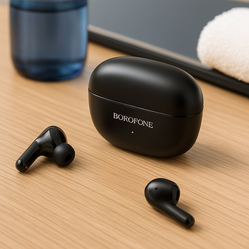 Brezžične slušalke Bluetooth Borofone FQ1 Shine, TWS, črne