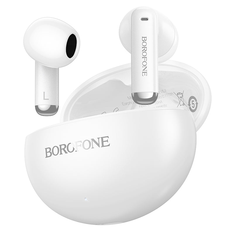Bluetooth prostoročni Borofone FQ12 Nice, TWS, bel
