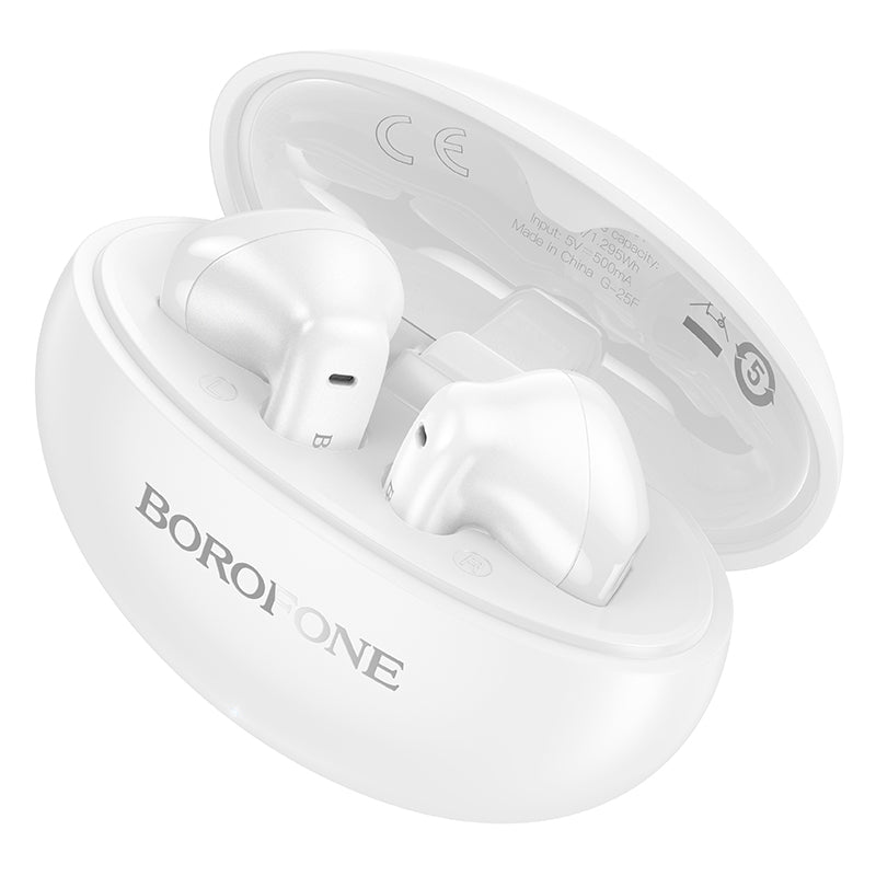 Bluetooth prostoročni Borofone FQ12 Nice, TWS, bel