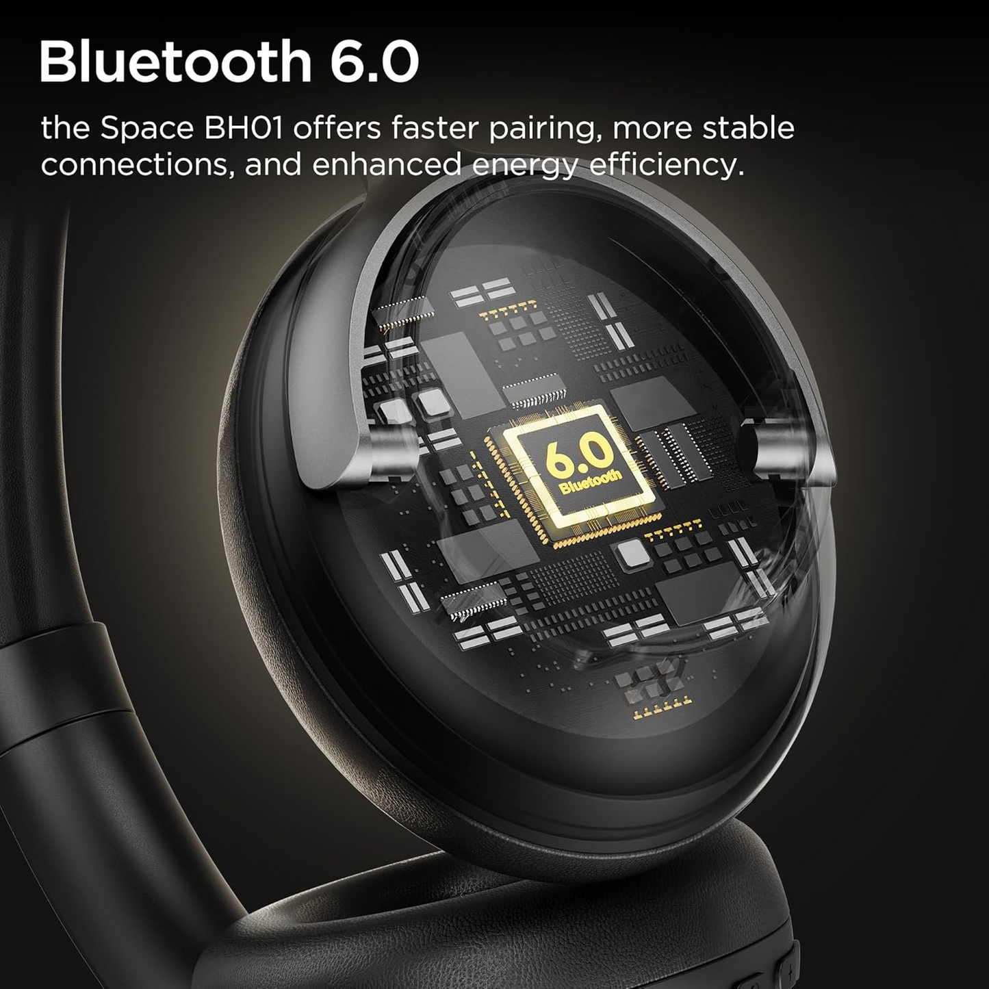 Bluetooth prostoročni komplet Bugani Space BH01, MultiPoint, A2DP, ANC, Črn