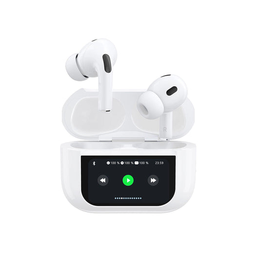 Brezžične slušalke Bluetooth Dudao U19 Display, TWS, bele