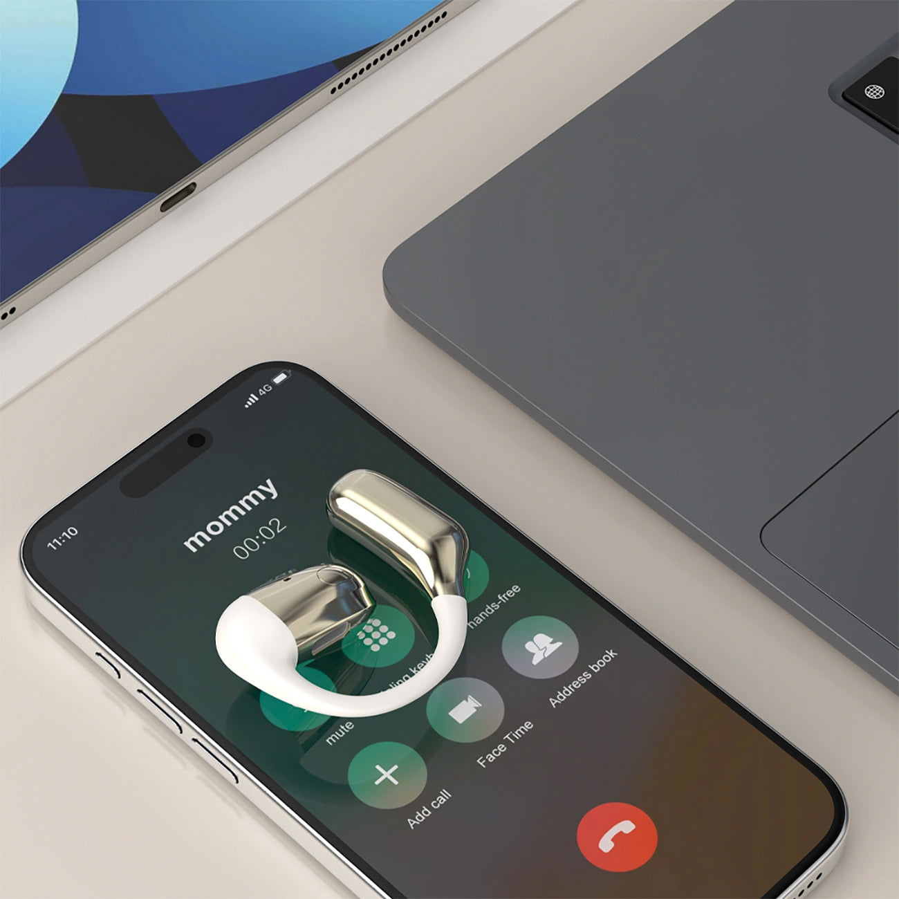 Handsfree Bluetooth Dudao U4Pro, A2DP, Zlato Bež