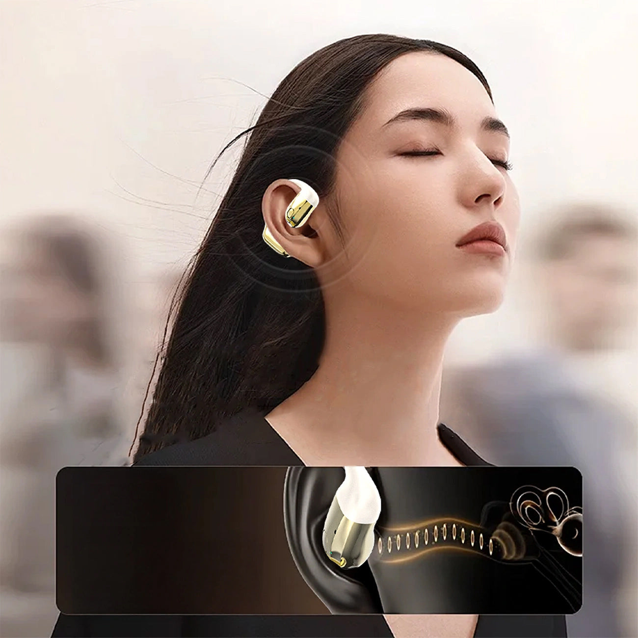 Handsfree Bluetooth Dudao U4Pro, A2DP, Zlato Bež