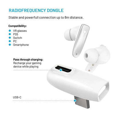 Brezžične Bluetooth slušalke Fixed Pods, TWS, bele