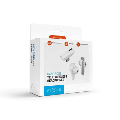 Brezžične Bluetooth slušalke Fixed Pods, TWS, bele