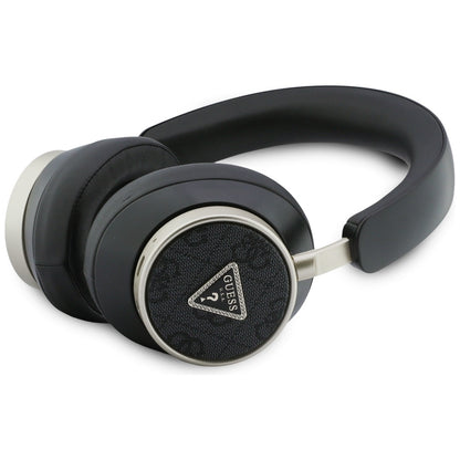 Brezžične slušalke Bluetooth Guess 4G Gold Triangle Logo, A2DP, Črna