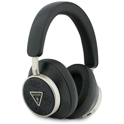 Brezžične slušalke Bluetooth Guess 4G Gold Triangle Logo, A2DP, Črna