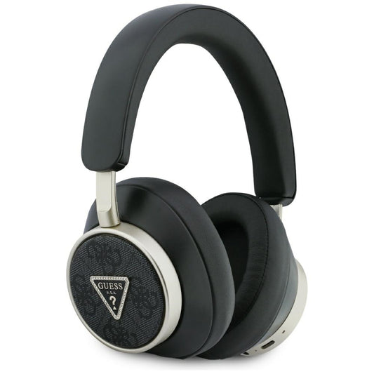 Brezžične slušalke Bluetooth Guess 4G Gold Triangle Logo, A2DP, Črna