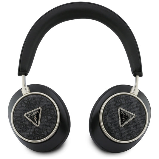 Brezžične slušalke Bluetooth Guess 4G Gold Triangle Logo, A2DP, Črna