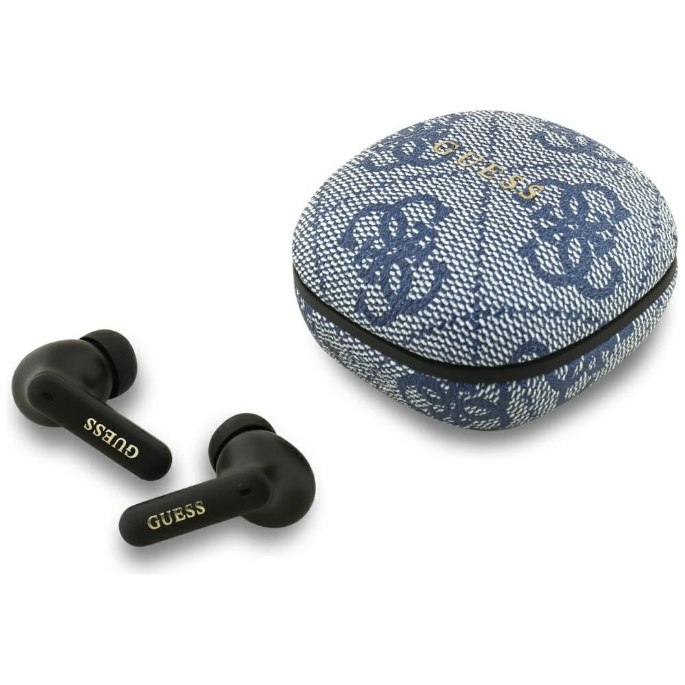 Brezžične slušalke Bluetooth Guess 4G Classic Metal Logo, TWS, Modra