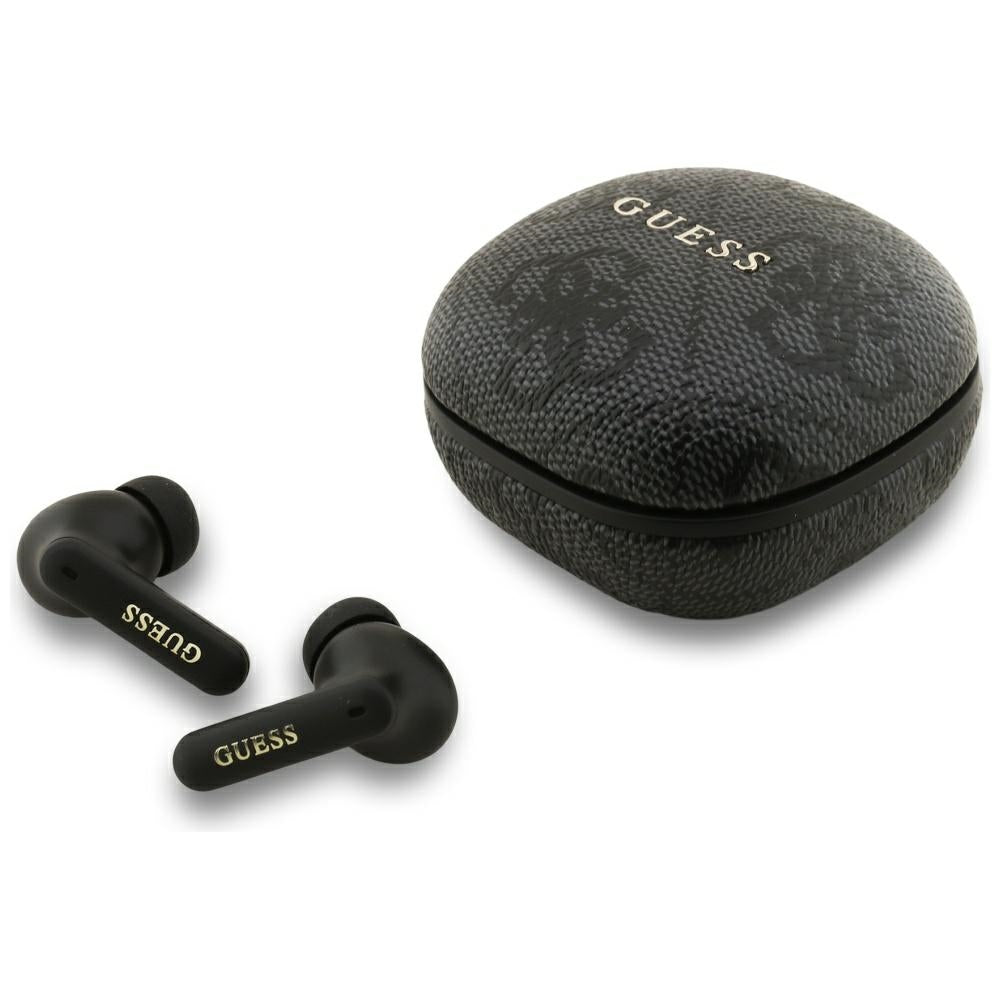 Brezžične slušalke Bluetooth Guess 4G Classic Metal Logo, TWS, črne