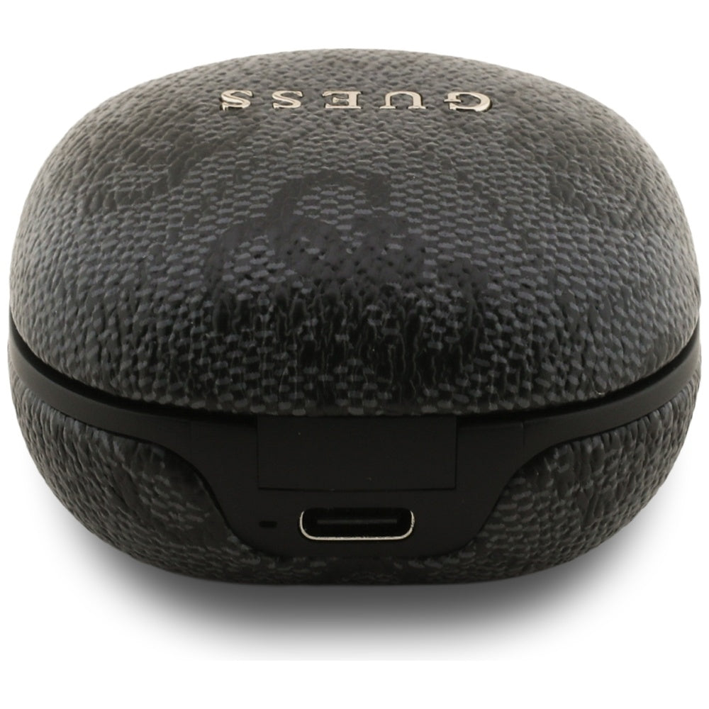 Brezžične slušalke Bluetooth Guess 4G Classic Metal Logo, TWS, črne