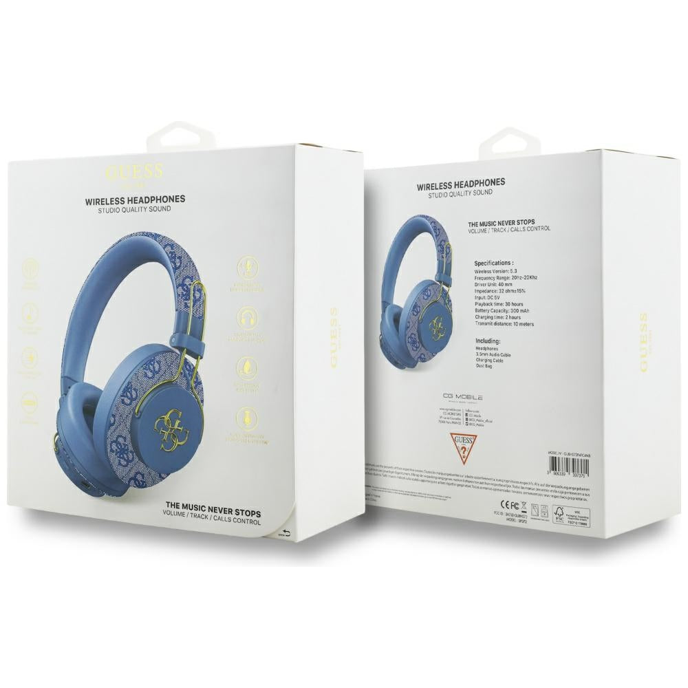 Handsfree Bluetooth Guess 4G Metal Logo, A2DP, Modra