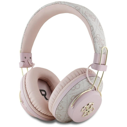 Brezžične slušalke Bluetooth Guess 4G Metal Logo, A2DP, Roza