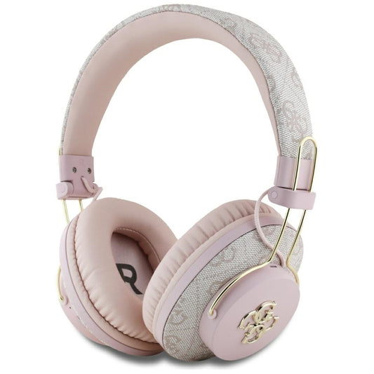 Brezžične slušalke Bluetooth Guess 4G Metal Logo, A2DP, Roza