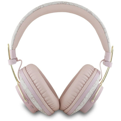 Brezžične slušalke Bluetooth Guess 4G Metal Logo, A2DP, Roza